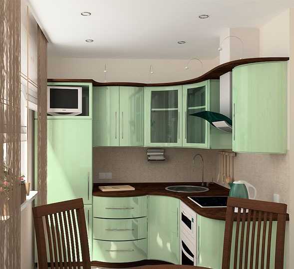 Дизайн маленькой кухни 5 6 кв метров с холодильником