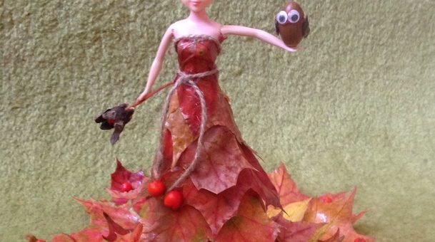 Кукла из осенних листьев – plate-iz-osennih-listev — запись пользователя Варела (shine_84) в сообществе Рукоделие в категории Поделки с детками.