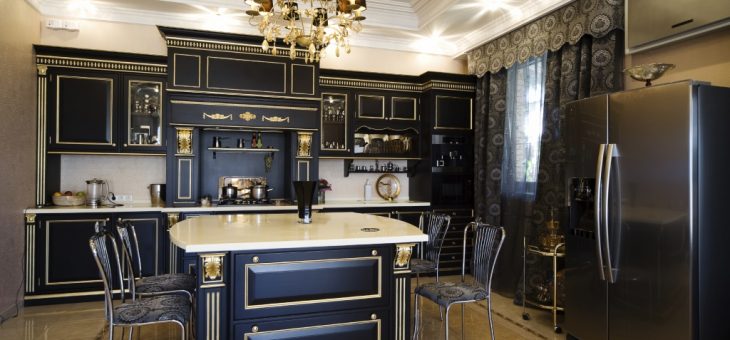 Кухни черно фиолетовые фото – Кухня черного цвета — 70 фото идей сочетания интерьера кухни черного цвета