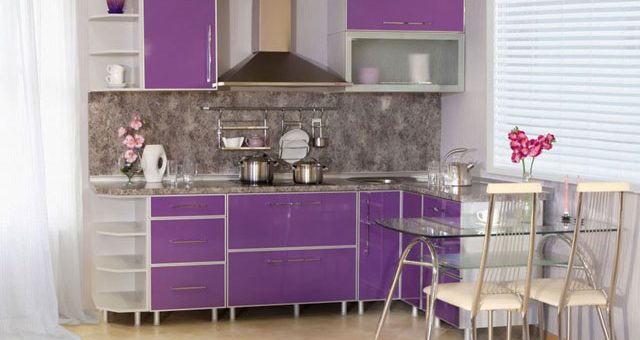Кухни угловые фиолетовые фото – Сиреневая кухня — фото. Сиреневый цвет в интерьере кухни это способ выразить свою индивидуальность