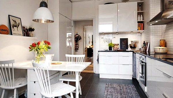 Кухня белая скандинавский стиль – Кухня в скандинавском стиле, советы дизайнера по оформлению интерьера