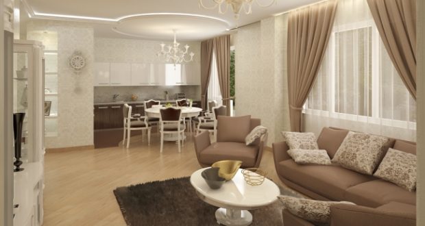 Кухня гостиная в классическом стиле – кухни столовой, кухни студии, совмещенной со столовой, гостиной с эркером, в классическом стиле, картинки, фото