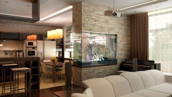 Кухня соединенная с гостиной фото