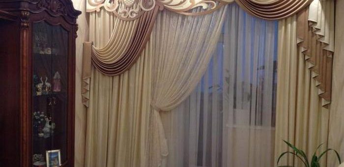 Ламбрекены в гостиную красивые