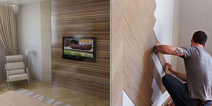 Ламинат на стену фото