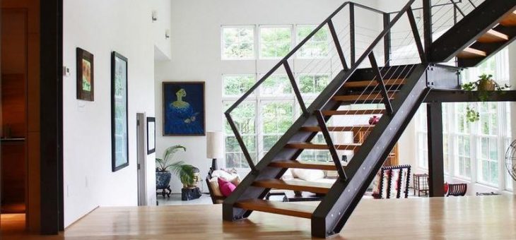 Лестница из металла на второй этаж в частном доме – виды подъемных железных маршей на второй этаж в частном доме и особенности конструкций из металла, варианты из профильной трубы