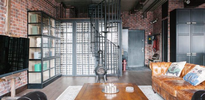 Лофт стены – отделка своими руками стен в квартире в стиле Лофт под бетон или кирпич, панели для оформления и выбор цвета для гостиной, кухни, спальни