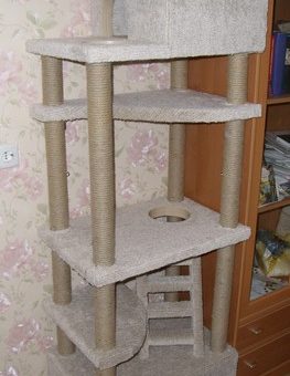 Многоэтажный домик для кошки своими руками