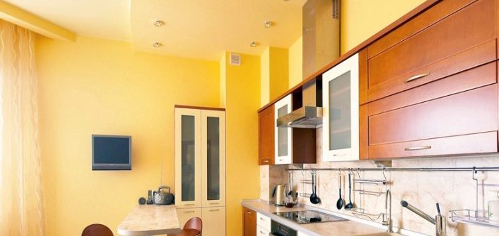 Натяжные потолки двухуровневые на кухню фото – Двухуровневый потолок на кухне (70 фото): дизайнерский проект двухъярусного потолка