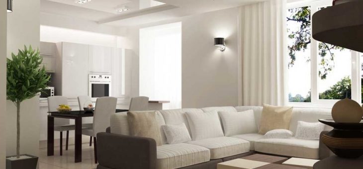 Натяжные потолки фото кухня гостиная – натяжной потолок в современном стиле в гостиной, совмещенной с кухней, дизайн покрытия из гипсокартона