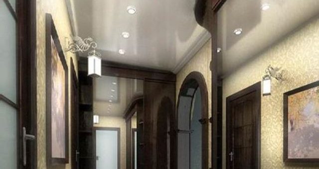 Натяжные потолки в узком коридоре фото