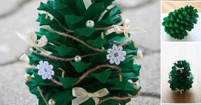 Новогодние поделки из шишек своими руками фото