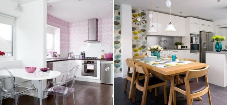 Обои кухни фото интерьер