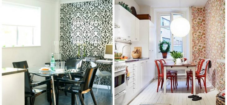 Обои на маленькую кухню – Обои для маленькой кухни (16 фото), какие обои выбрать для малогабаритной кухни