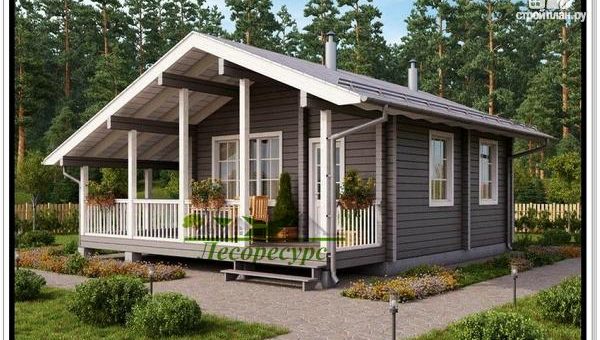 Одноэтажные дома из бруса фото проекты