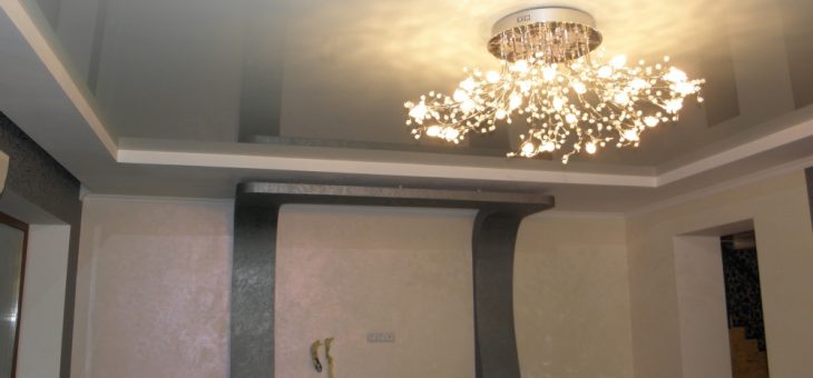 Одноуровневые двухцветные натяжные потолки фото для зала – Одноуровневые натяжные потолки — характеристики, фото для зала, спальни, кухни, детской с фотопечатью, монтаж, цена с установкой и где купить в Москве и СПб