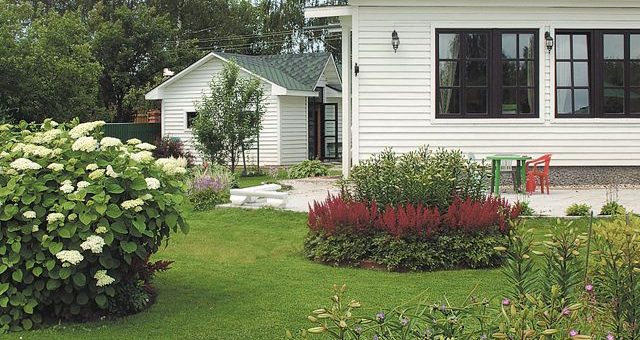 Оформление входной группы загородного дома – популярные стили, стародачный, бревенчатый, коттеджный, минимализм, модерн, характерные черты, советы, выбор растений