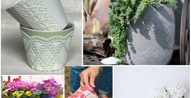 Оригинальные горшки для цветов фото своими руками