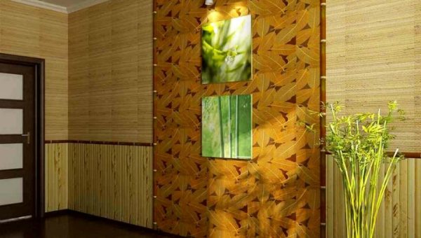 Отделка стен бамбуковым полотном фото – можно ли мыть обои для стен, клей для натуральных бамбуковых полотен, варианты в интерьере, отзывы