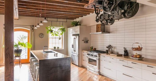 Печь в интерьере лофт – Дизайн кухни в стиле лофт (40 фото), кухня в индустриальном стиле — Идеи интерьеров