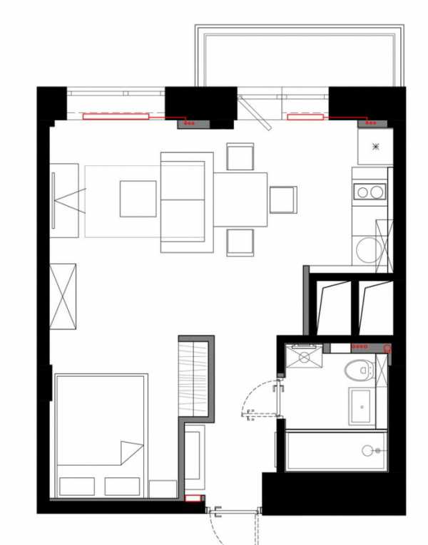 Дизайн квартиры студии 33 кв метра
