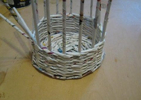Плетение корзинок из бумаги – Плетеная корзина из бумаги / Из бумаги / Самоделка.net — Сделай сам своими руками