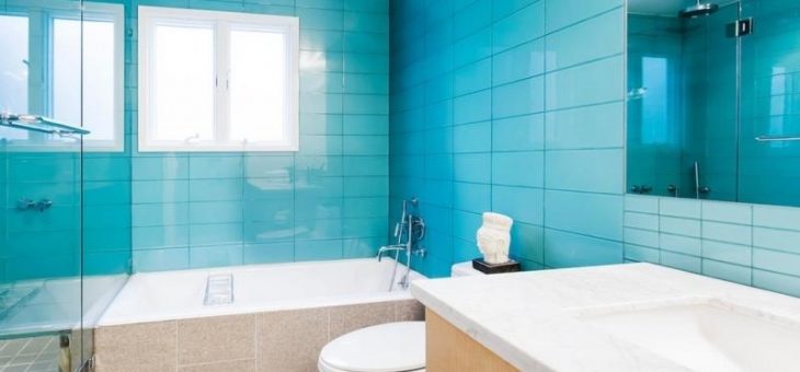 Плитка для ванной комнаты фото голубая