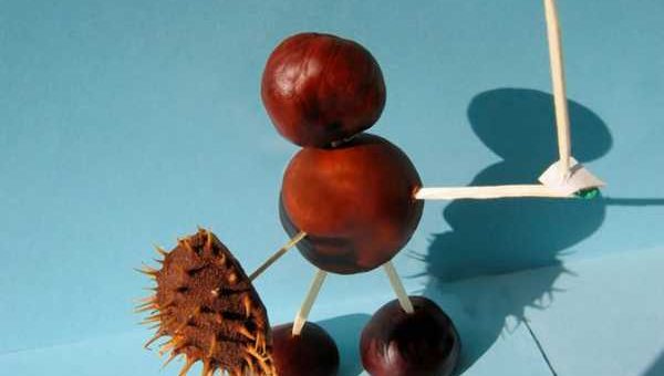 Поделка из каштана и желудей – Мастер-классы с фото для детского сада ( для детей 3-5 лет) и в школу поделок сиз желудей, шишек, листьев и каштанов