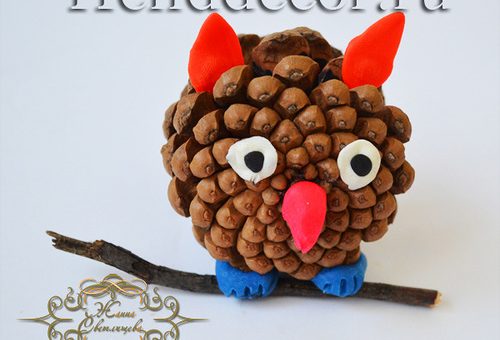 Поделки из каштана и шишек