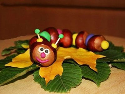 Поделки из каштанов своими руками гусеница – Гусеница из каштанов своими руками, мастер класс с фото, пошагово – Блог о рукоделии и моде