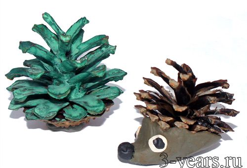 Поделки легкие из шишек