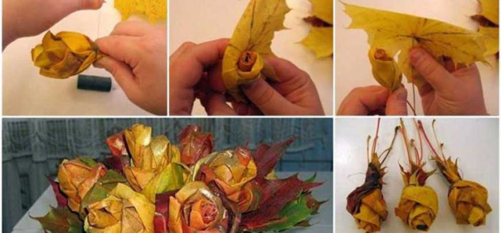 Поделки своими руками из цветов и листьев