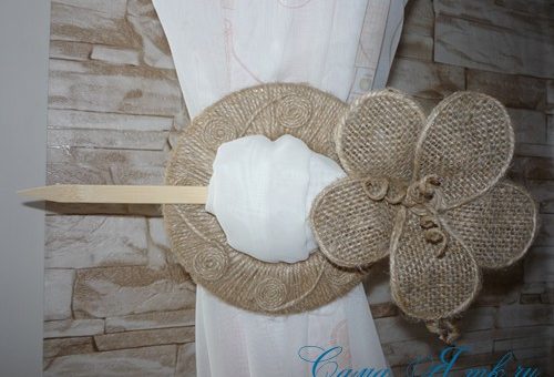 Подхваты для штор своими руками из дисков