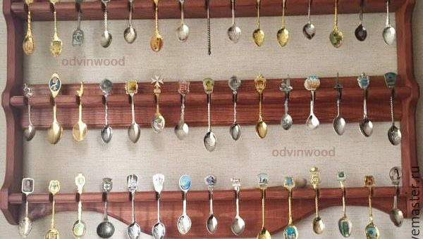 Полки для коллекции – Деревянная полка витрина для коллекции ложек – купить в интернет-магазине на Ярмарке Мастеров с доставкой — CNDUBRU