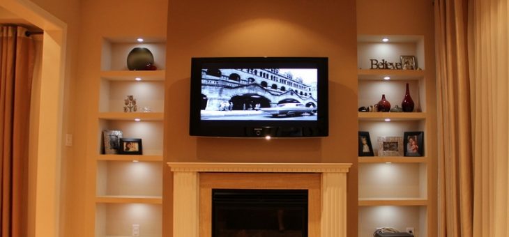 Полки из гипсокартона для телевизора