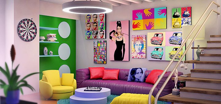 Поп арт стиль – арт — история возникновения стиля, особенности, фотографии, примеры проектов с фото