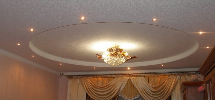 Потолок из гипсокартона круглый – видео-инструкция по монтажу круглой, овальной потолочной гипсокартонной конструкции своими руками, фото