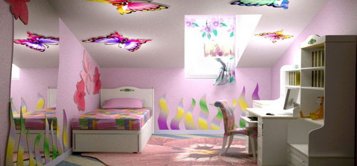 Потолок натяжной в детскую комнату для девочки – Натяжные потолки для детской комнаты девочки (50 фото): для детей и девушек-подростков