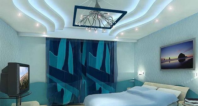 Потолок натяжной зеленый фото – Зеленый потолок в интерьере: особенности, виды, сочетания с другими элементами декора (26 фото)