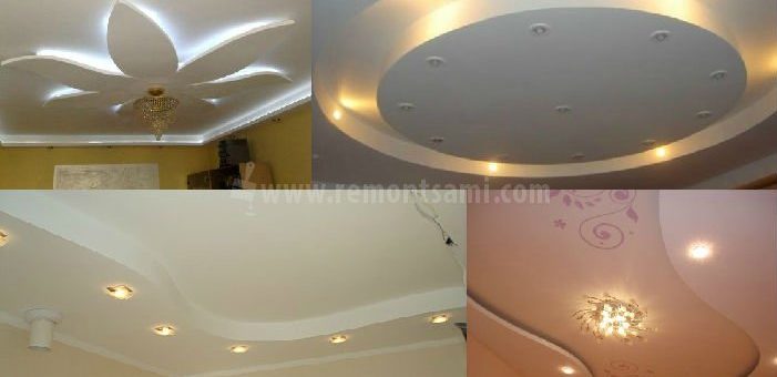 Потолок в кухню из гипсокартона – Гипсокартонные потолки на кухне — Только ремонт своими руками в квартире: фото, видео, инструкции