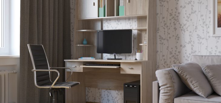 Рабочий стол компьютерный – высокий рабочий стол с ящиками, пеналом и комодом, мебель для компьютера с верхними полками