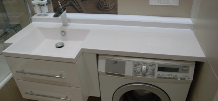 Раковина на стиральную машину фото – «Кувшинка» над машинкой, модель со столешницей и плоская, с тумбой для ванной, размеры и материалы, отзывы об использовании