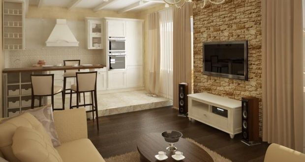 Разделение зон в студии между кухней и гостиной – Зонирование гостиной — 115 фото идей дизайна и варианты зонирования гостиной комнаты