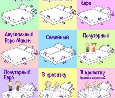 Размеры полутороспального белья – виды стандартных комплектов, односпального пододеяльника, для евро кровати, двуспальный queen