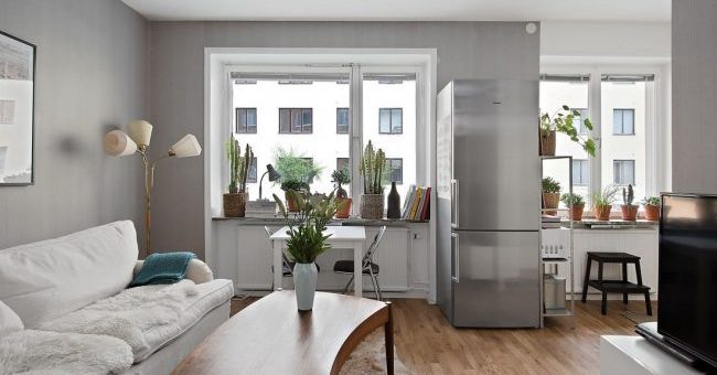 Ремонт однокомнатной хрущевки 30 кв м – проект однокомнатной квартиры, интерьер комнаты с балконом в угловой «однушке»