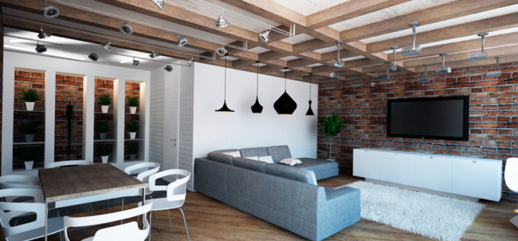 Ремонт стиль лофт – шторы в квартире, отделка и ремонт, loft дома, мебель, квартира, потолок, комната, гараж, часы, камин, декор