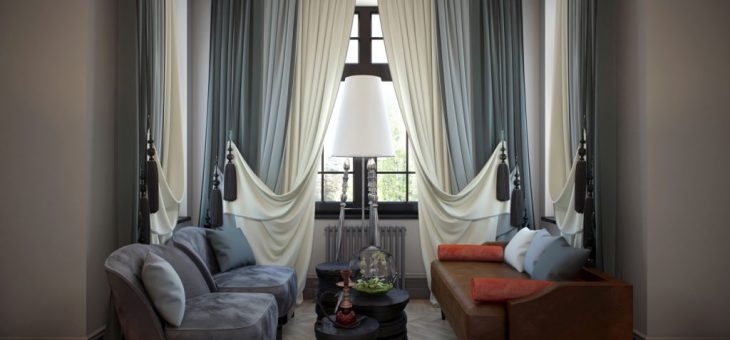 Римские шторы с ламбрекеном – дизайн жалюзи на пластиковых окнах в интерьере балкона и зала, механизмы, из тюля и двойные, что это такое