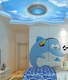 Рисунок для натяжного потолка фото – красивые варианты с черными узорами в прихожую и коридор, модели разных цветов и потолки из шелка с принтом неба