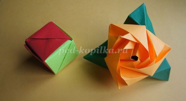 Ромб оригами – Оригами «Куб с ромбами» своими руками. Мастер-класс с пошаговым фото / Мастерклассы Блоги