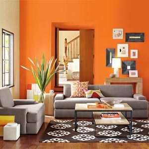 Цвет стен под оранжевый диван
